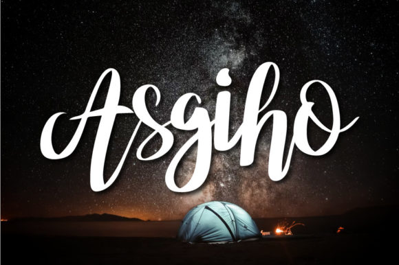 Asgiho: A Dazzling Script Font for Editorial Design