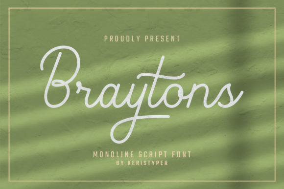 Braytons: A Vintage Script Typeface for Editorial Design