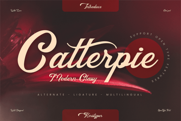 Catterpie: A Stylish Script Font for Editorial Design