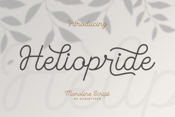 Heliopride: A Delicate Vintage Script Font for Makers